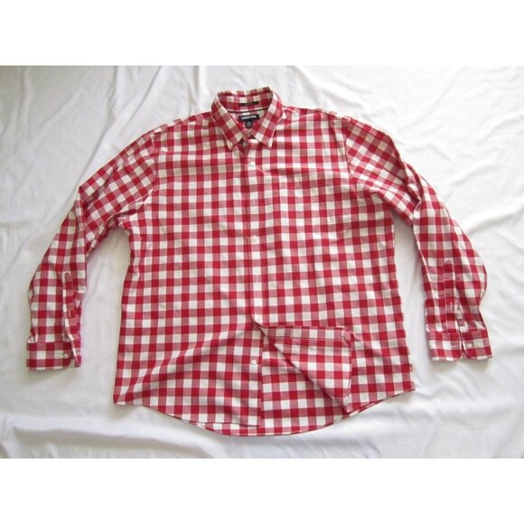 Men's Lands' End Traditional Fit Button Plaid Long Sleeve Shirt Sz XL (MT551) - Picture 1 of 9